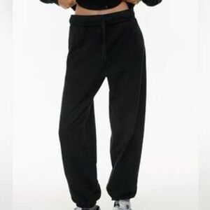 Aritzia Tna terry fleece mega sweatpants Black Elastic Waist Pants